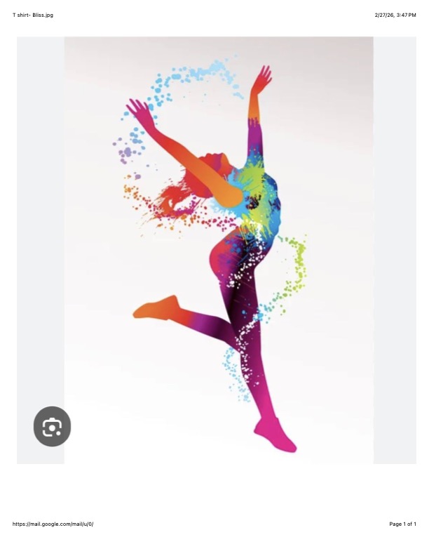 Bliss — colorful dancing silhouette representing joy and freedom